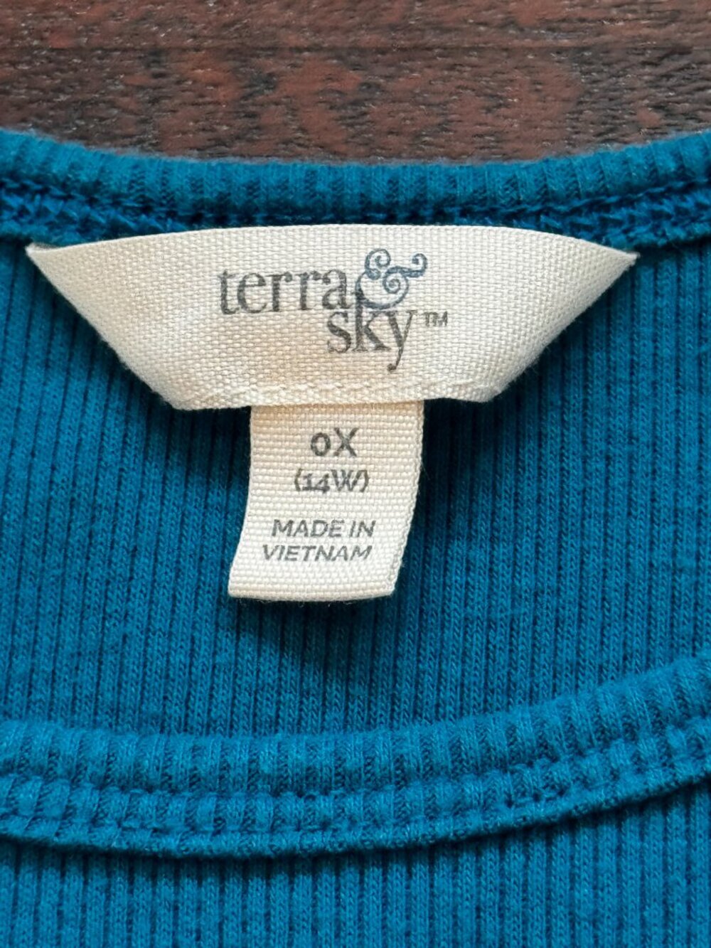 Terra & Sky Ribbed Tank Dress Bundle Lot of 2 - Teal & Magenta Plus Size 0X 14W - Picture 9 of 14